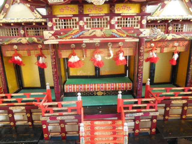 昭和レトロ 雛人形 御殿飾り 豊寿殿 雛飾り 雛祭り木製組み立て式 昭和30年代