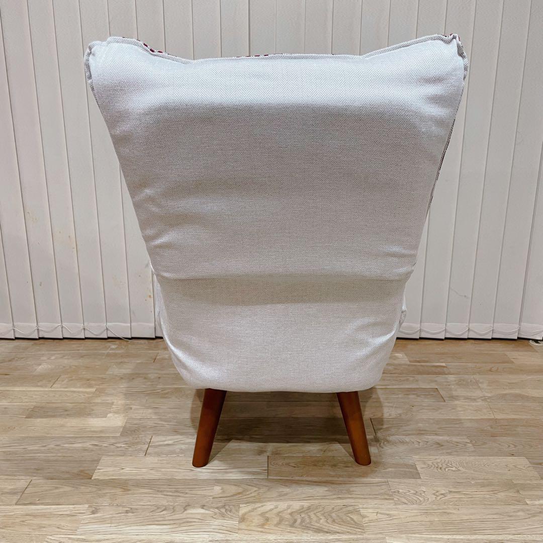 ドウシシャ 回転式ハイバックルームチェア ダイニングチェア ニルス レッド