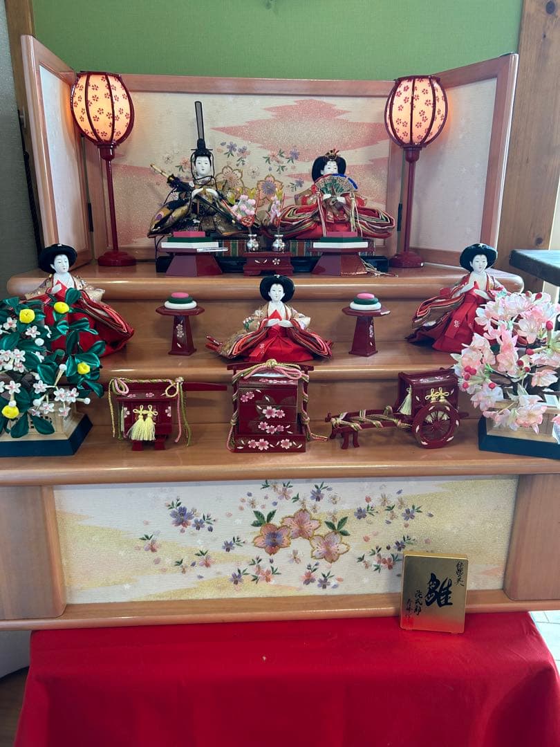 引き取り専用　ピンクの雛人形　とても可愛いです。　ひな祭り　飾り