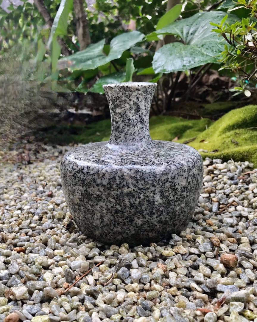 【御影石宝珠・関守石・オブジェ】庭石・置物・ガーデニング