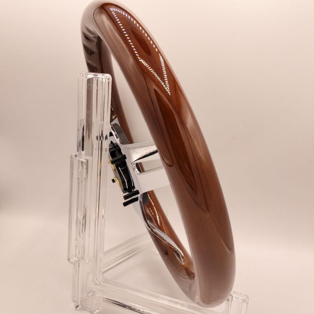 小径ステアリング 290mm ウッド シルバーピアス カスタムカー 社外 旧車