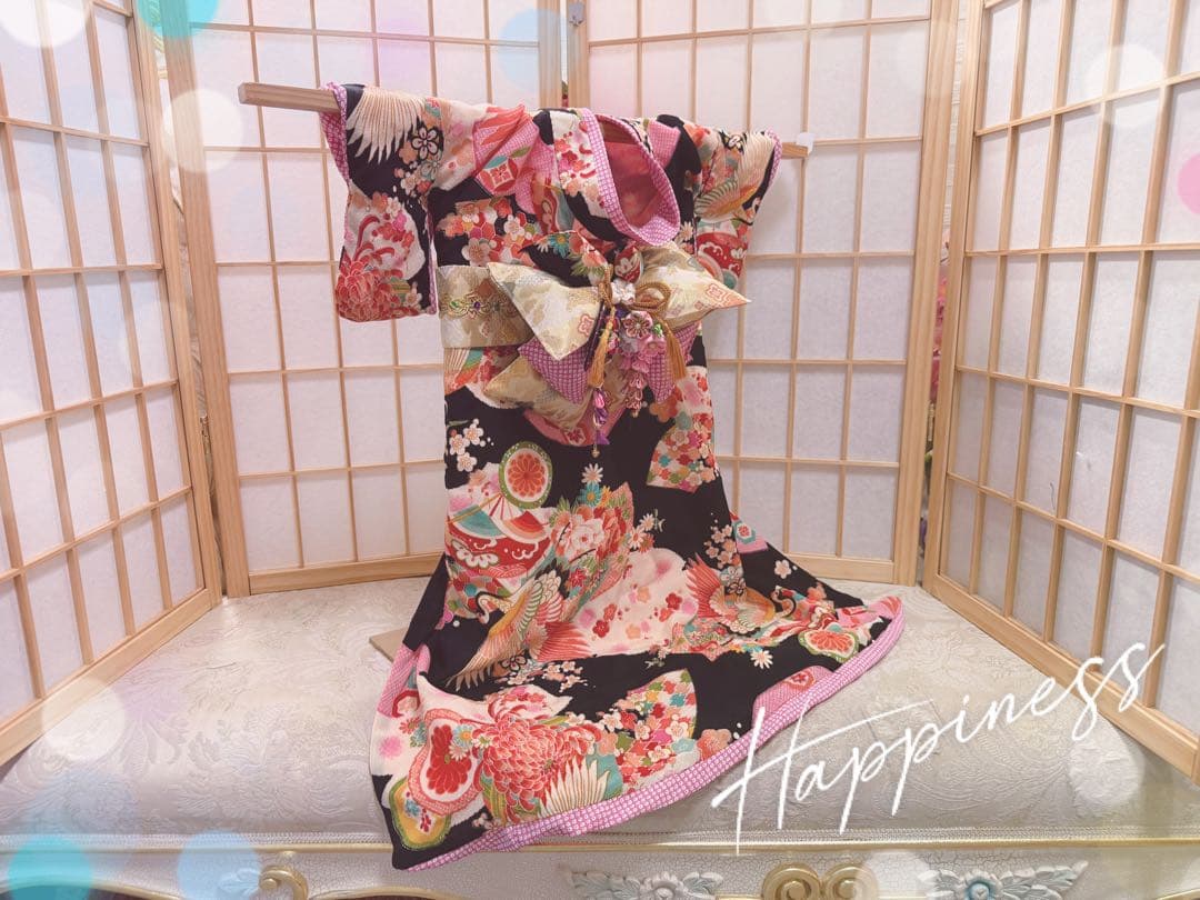 B456.pon2pan2☆犬オーダーお着物☆犬お引き摺りお着物☆犬お着物