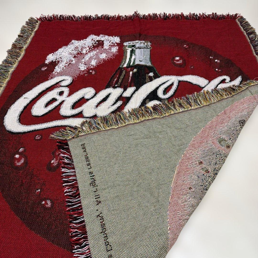 コカコーラ　ブランケット　マルチカバー　ソファカバー　ラグ　125x105