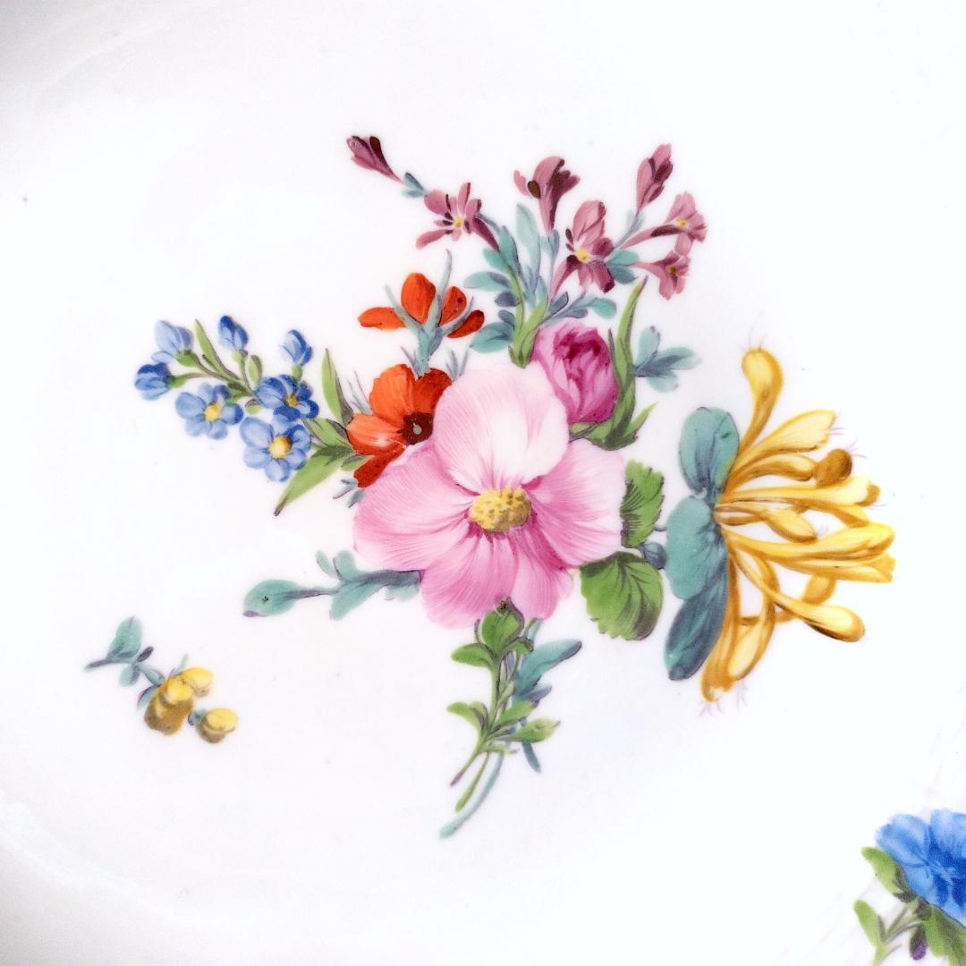 マイセン Meissen 1780-90年頃 金彩花絵 ディナープレート