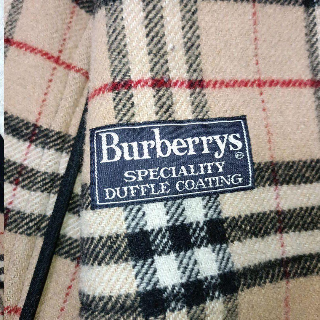 希少■Burberrys ウール ダッフルコート ネイビー ノバチェック 英国製