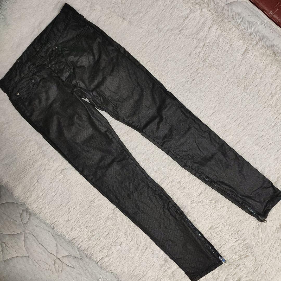 mnml size 28 スキニーデニム ブラック コーティング ミニマル