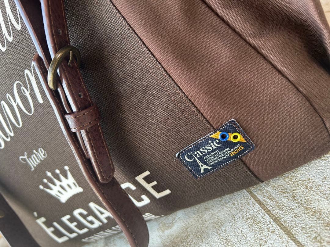 ともりん♡ニューム口金バッグ♡英字おとこ前 イケメンバッグ