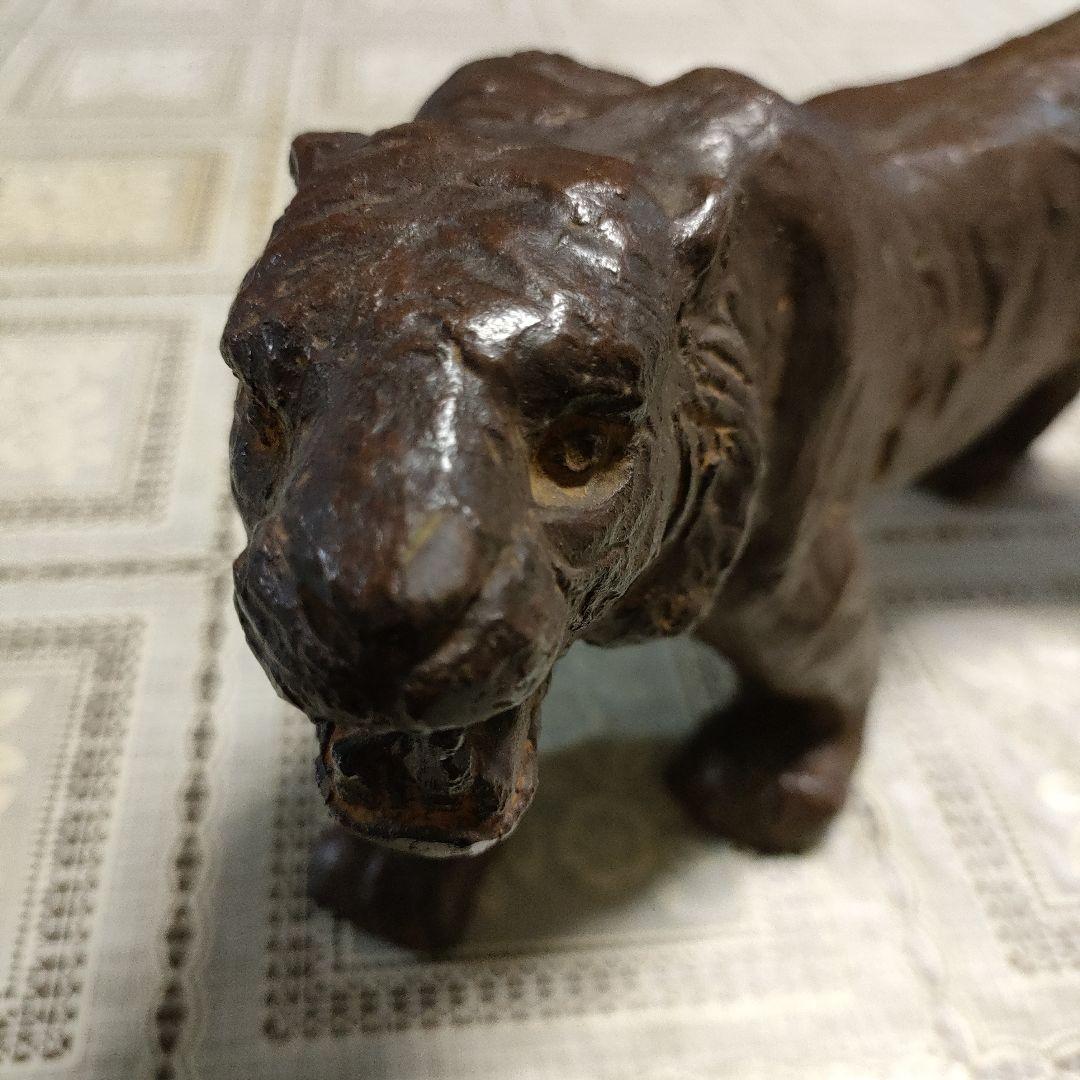 ブロンズ製『虎』作家刻印入