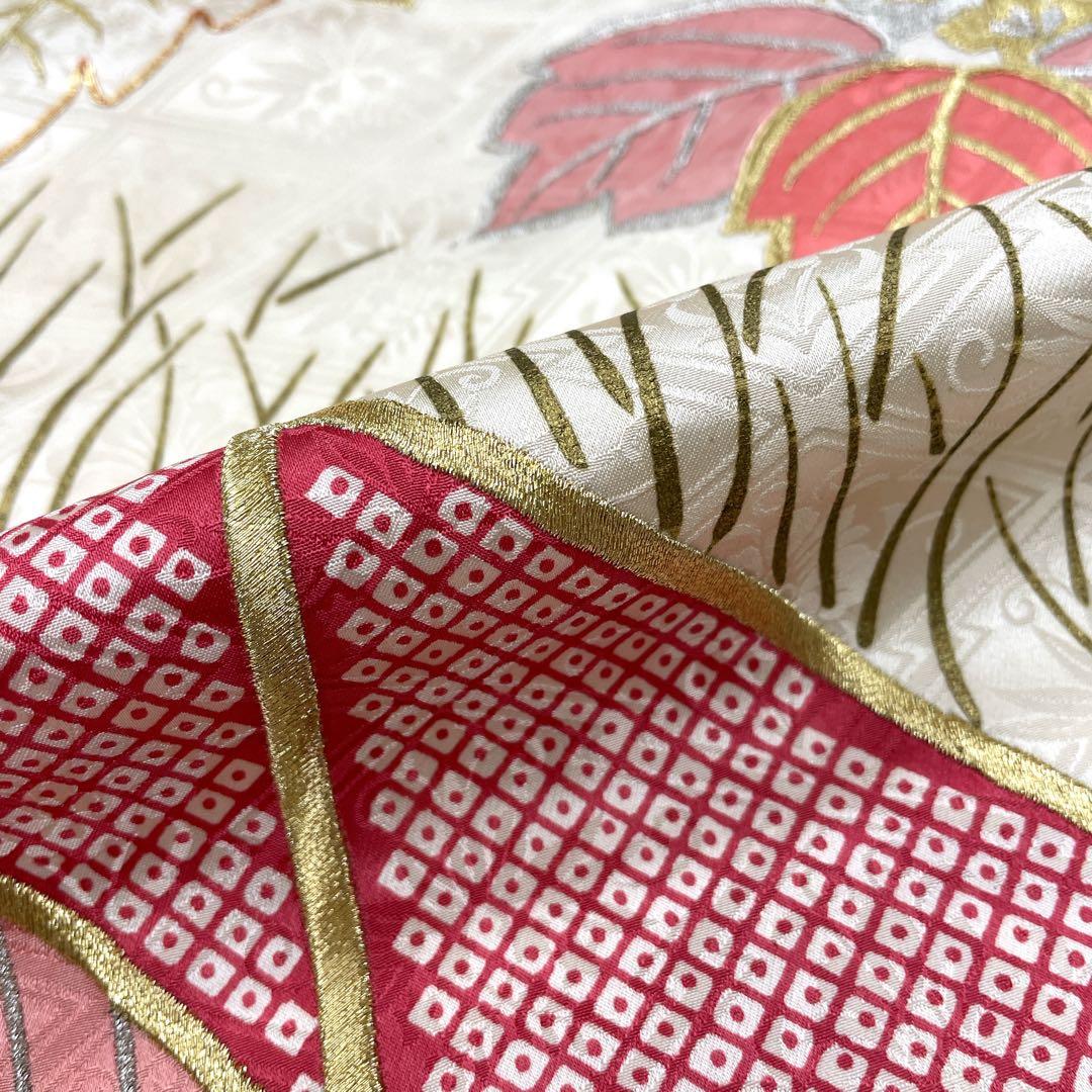 ◎mk-574　訪問着　金駒刺繍　豪華刺繍　アンティーク　　2-6