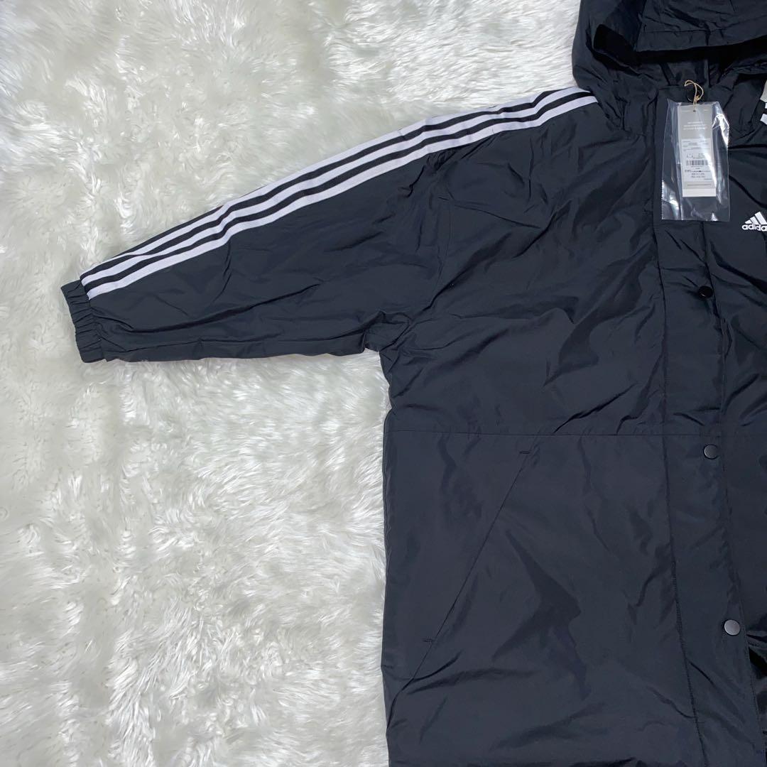 adidas アディダス ベンチコート フード付き ブラック サイズ OT 新品