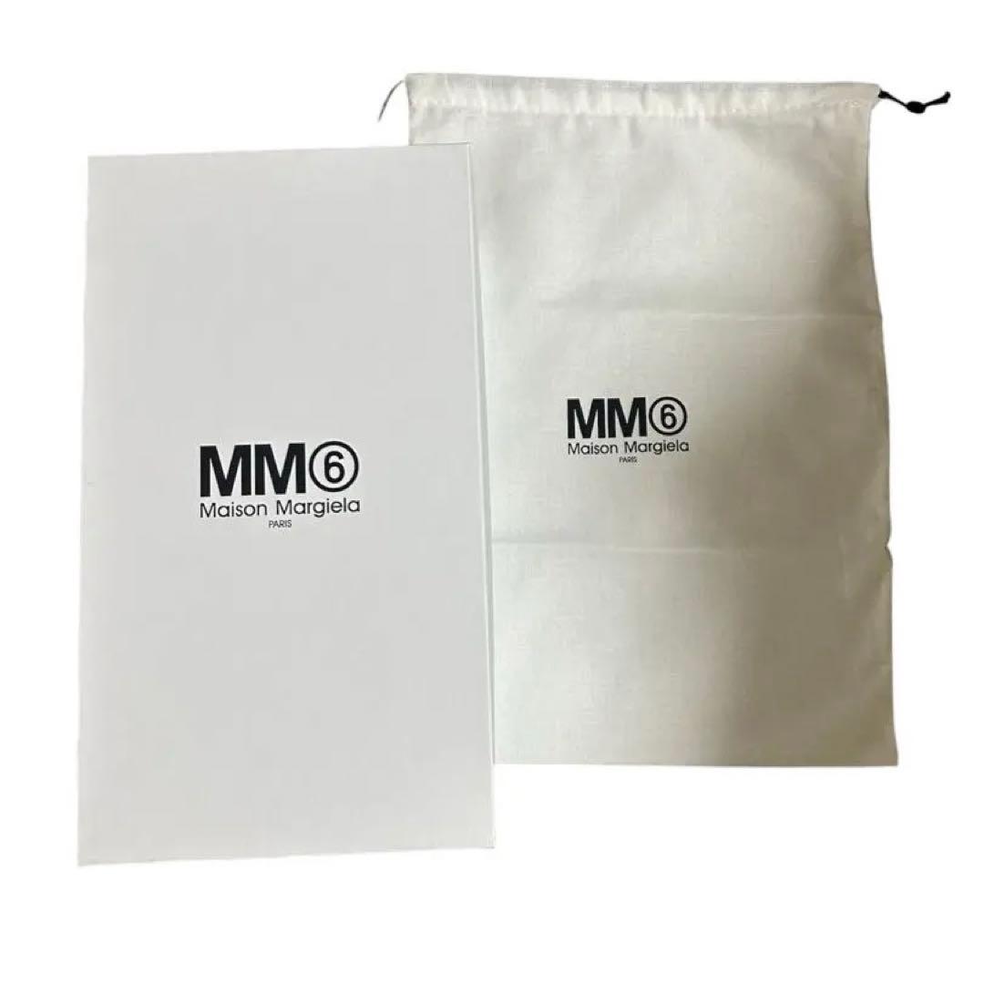 MM6 エムエムシックス　ジップレザーフラット シューズ　ブラック