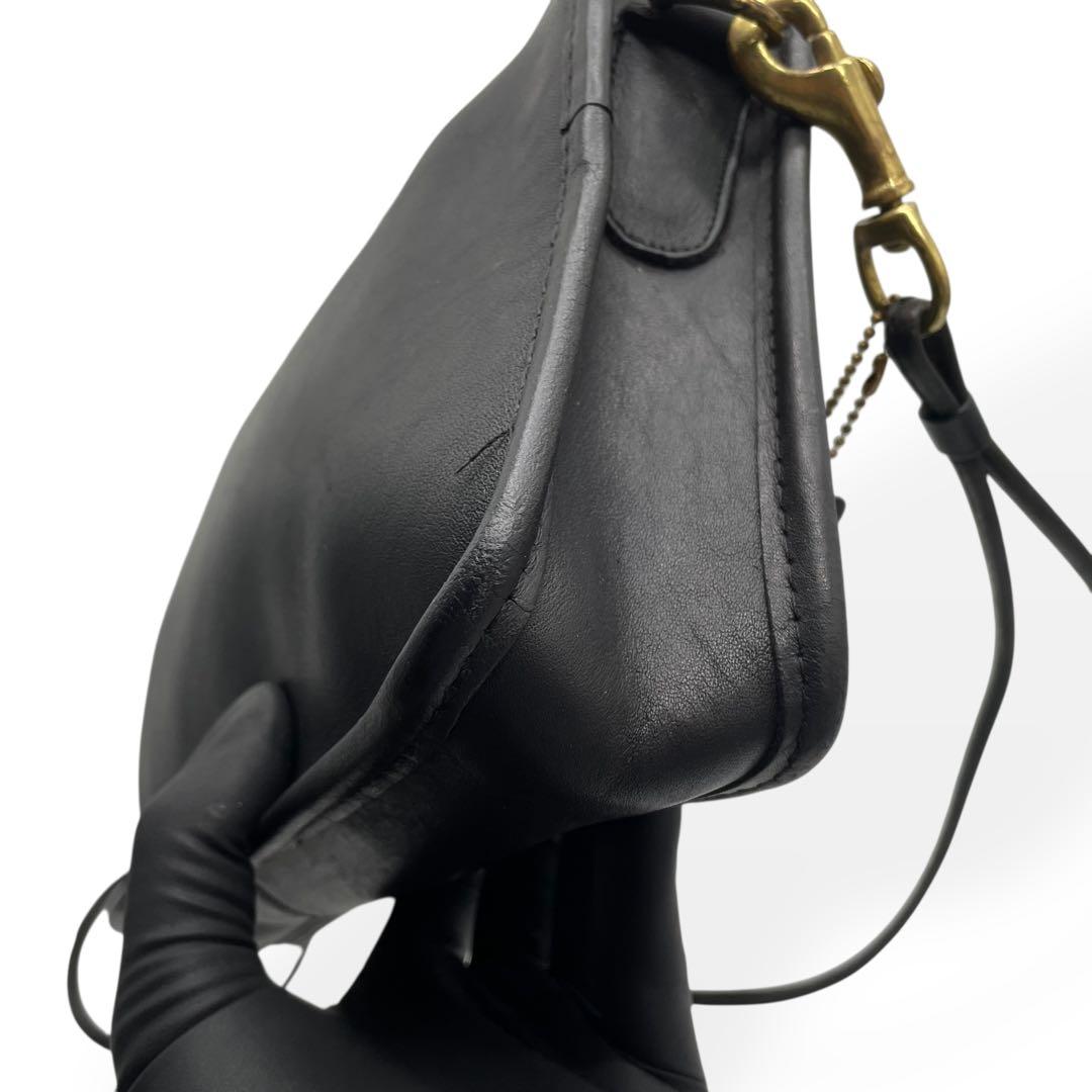 良品　希少　COACH オールドコーチ　2way ショルダーバッグ　USA製　黒