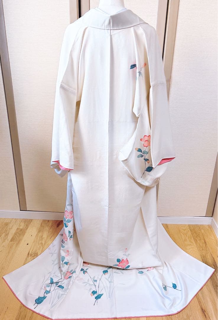 極美品　訪問着　フルセット 本加賀友禅 裄70 卒業式　入学式　L LL 白