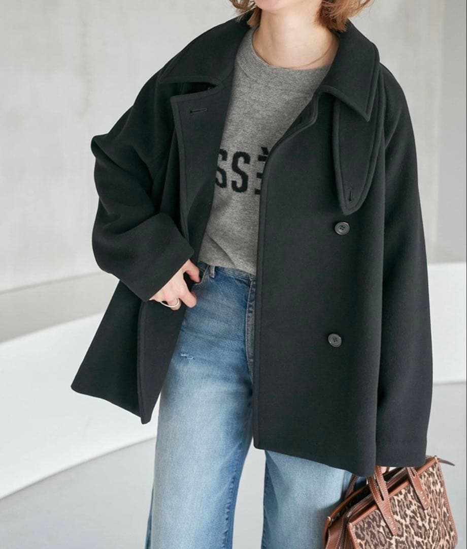 Spick &span 25AW 新品　S160スタンドカラーショートコート38