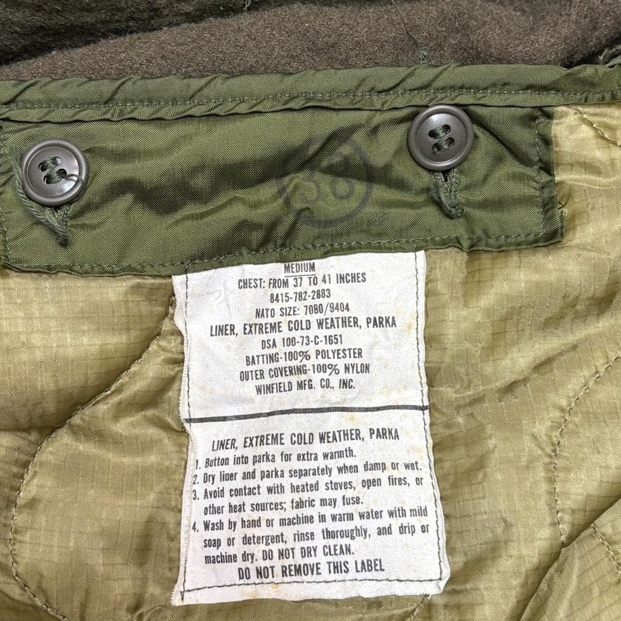 美品　M65　米軍実物　フィッシュテールパーカー　SCOVILLジップ