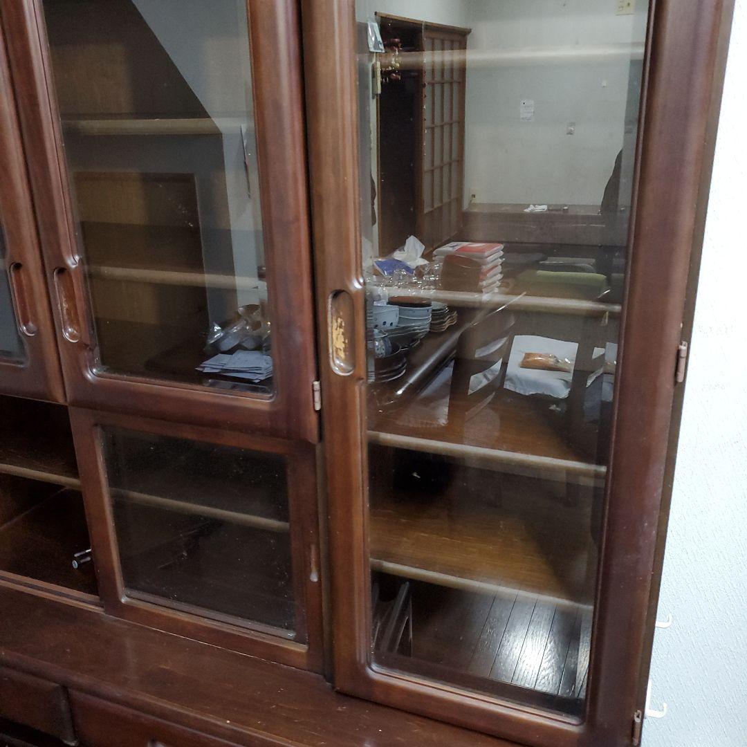 カリモク Karimoku 木製食器棚 ダークブラウン 大型キッチンボード高級