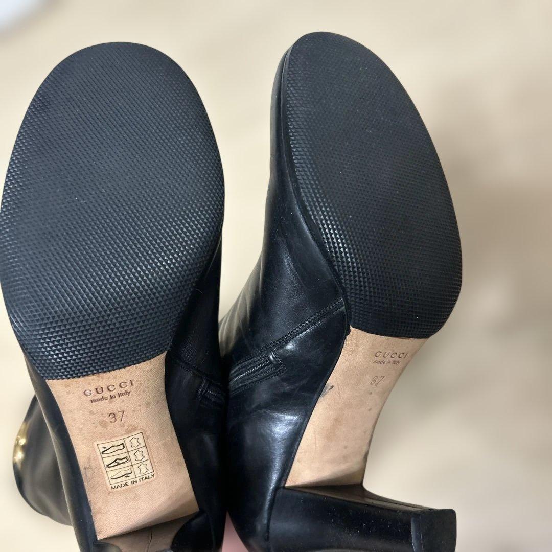 l*a様 GUCCI ブラックレザー ロングブーツ