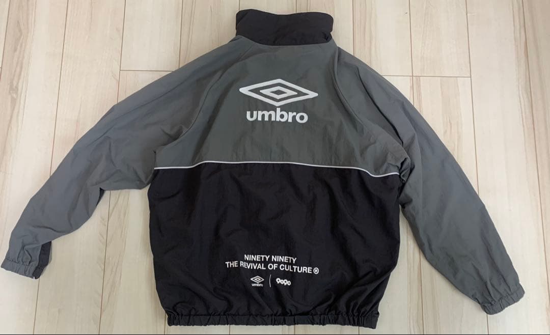 umbro x 9090 ninety ナイロンジャケットXL チャコールグレー