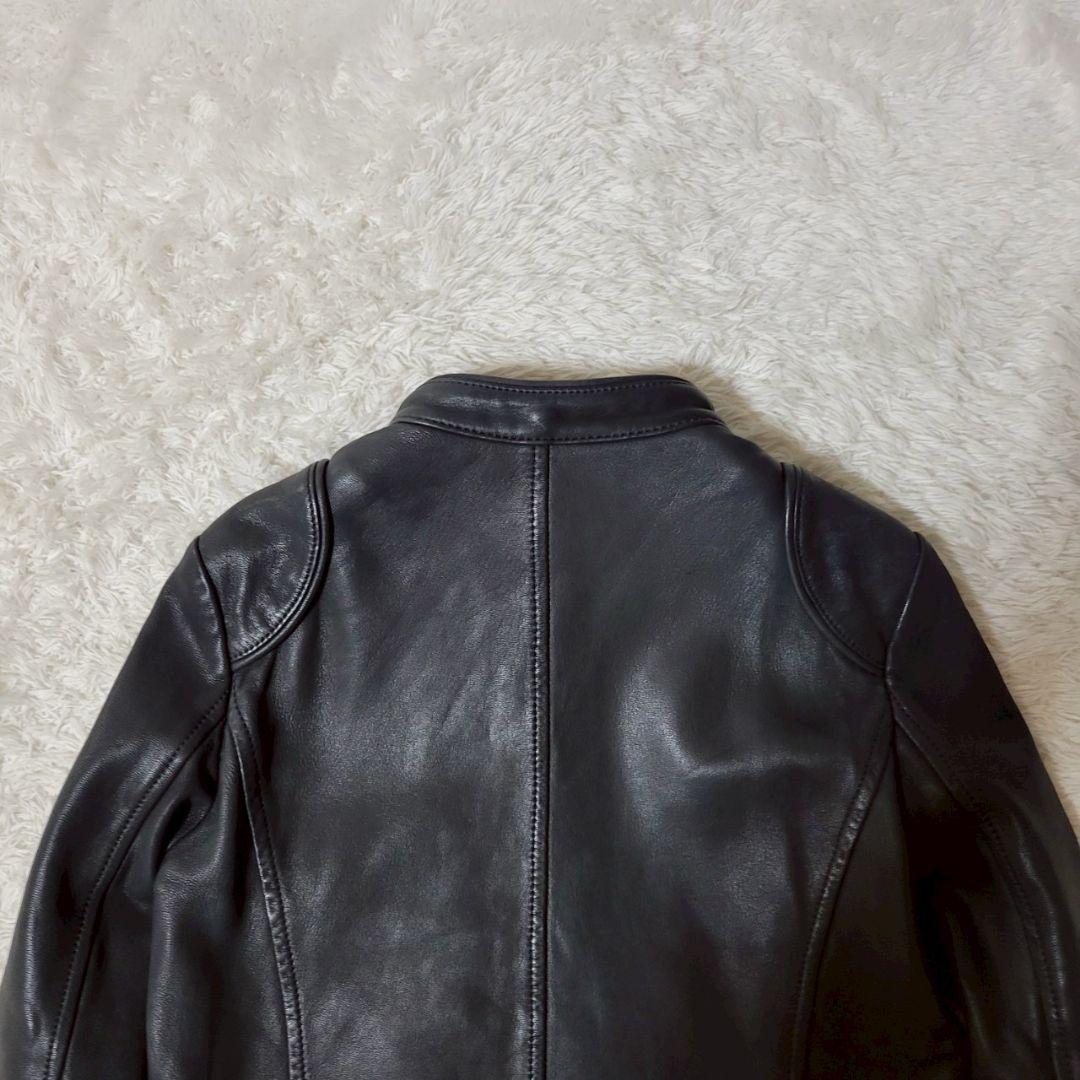 美品✨ヒステリックグラマー　シングルライダースレザージャケット　山羊革　ブラック