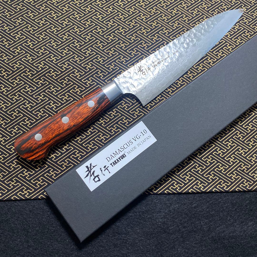堺 孝行 33層 槌目ダマスカスVG10牛刀 180mm