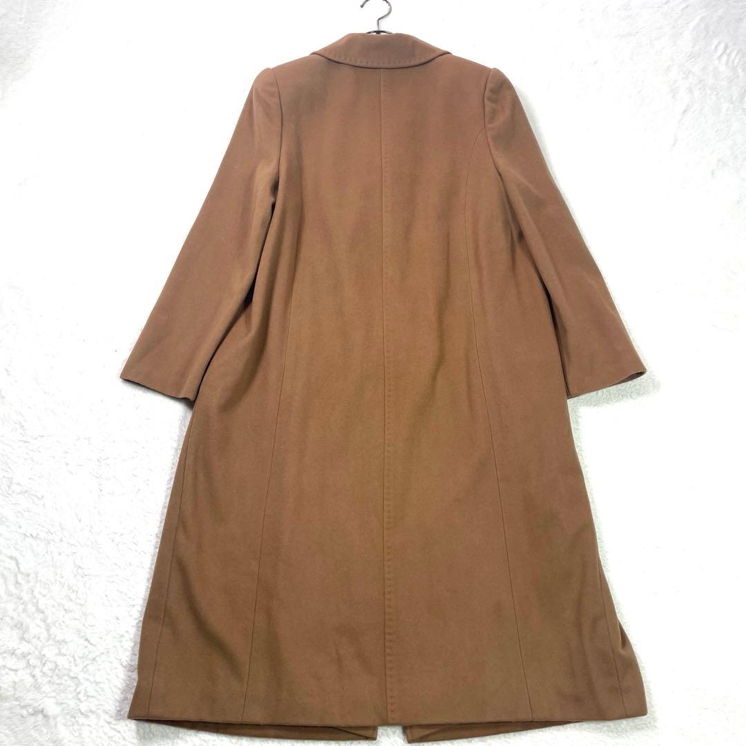 大きめ 13+✨レリアン カシミヤ 100%レトロ ロングコート キャメル