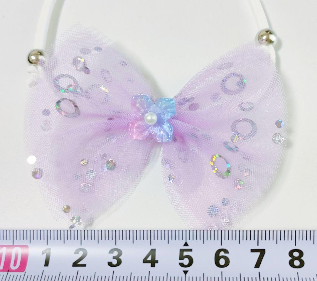 ペット用　トリミングチョーカー　1月　白くま　雪の結晶　リボン　シロクマ