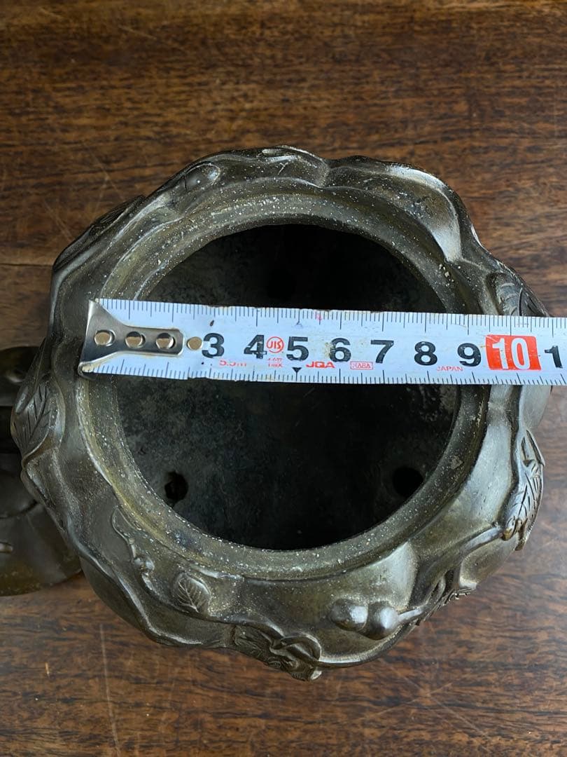 カボチャ型　銅香炉　美術品　工芸品　骨董品　置物　金属製　香炉