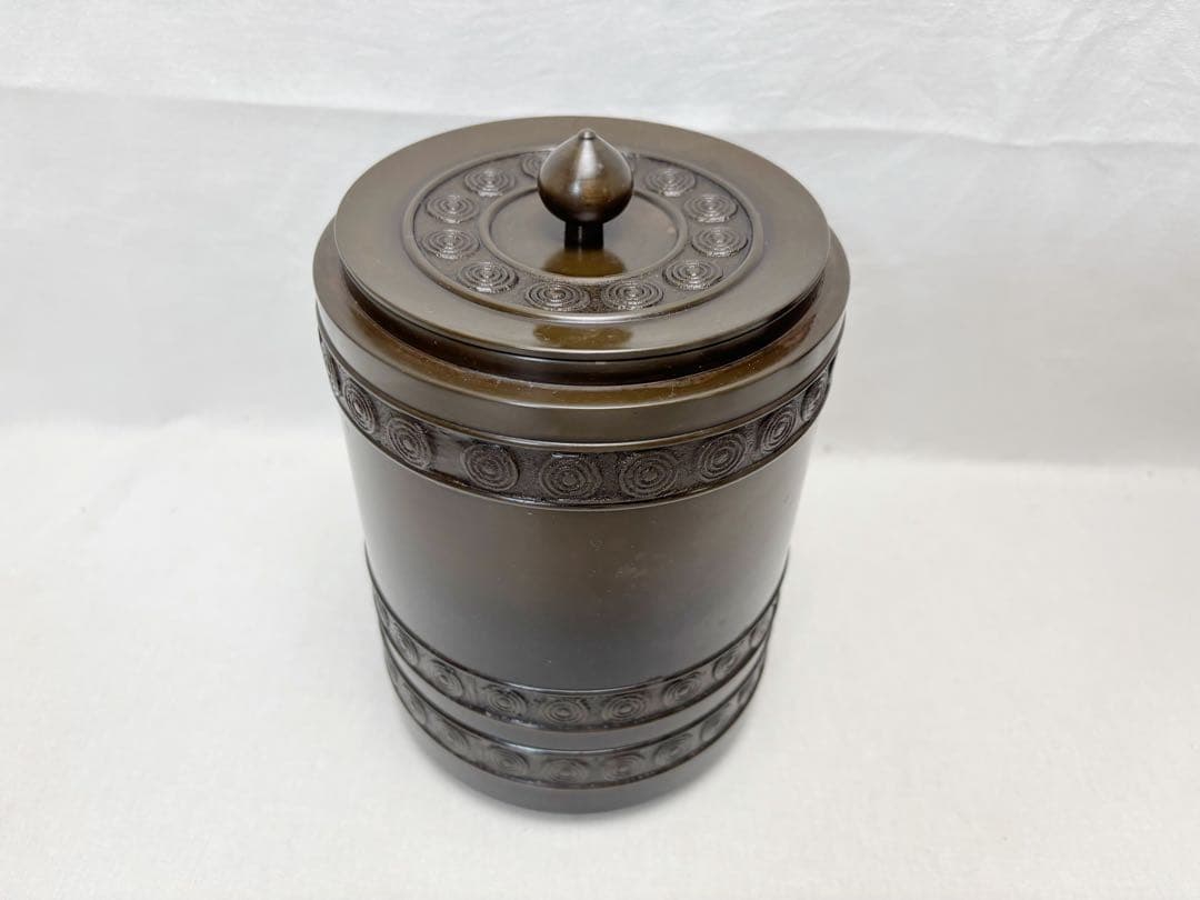 茶道具 宗芳作 唐銅 累座皆具 おしゃれ 杓立て 建水蓋置 水指 煎茶道具共箱