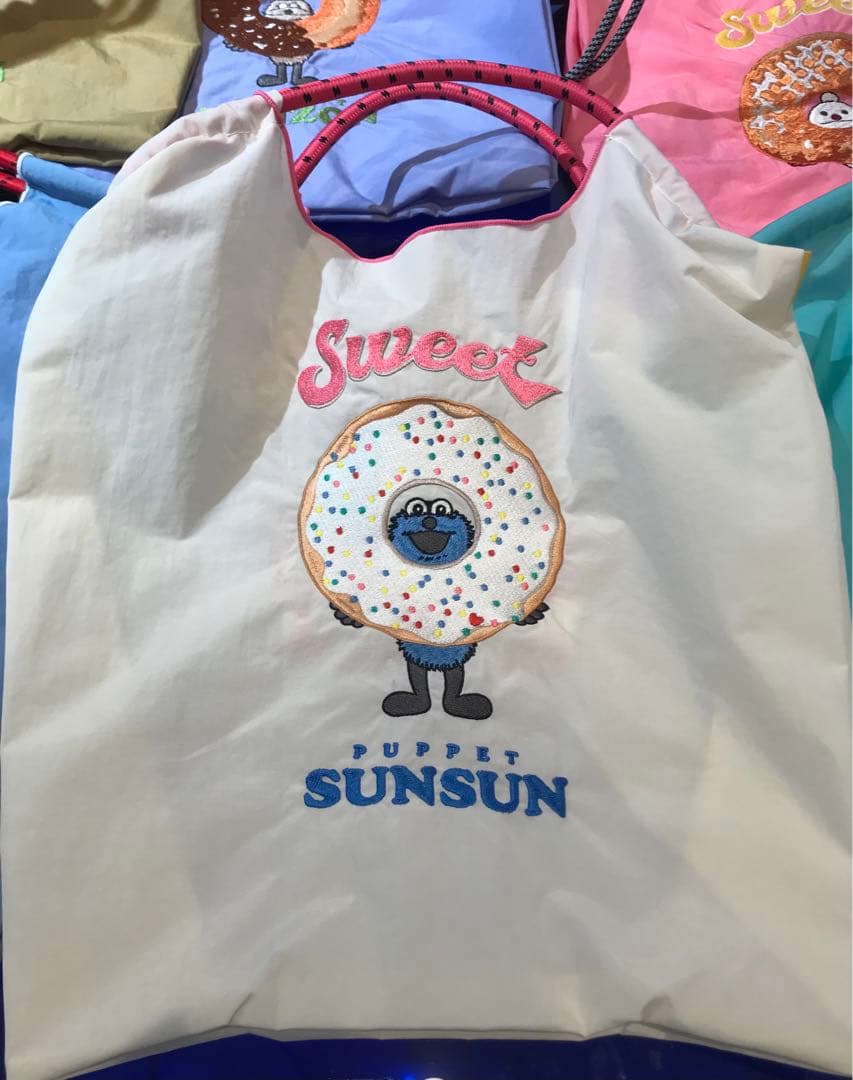 伊勢丹 パペットスンスン ボールアンドチェーン アイボリー　エコバッグ