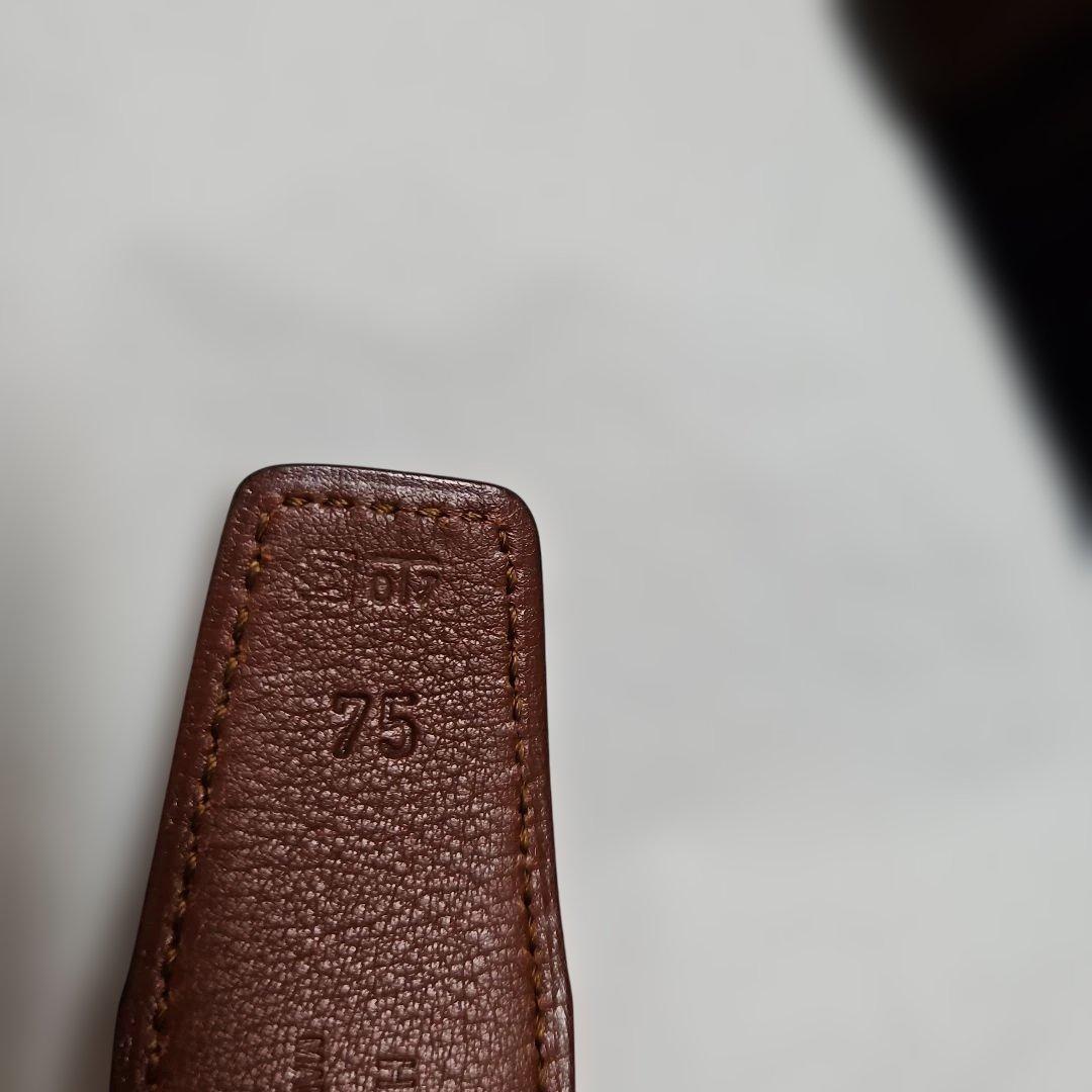 ❤エルメス　H型ゴールドバックル　 リバーシブルベルト75美品❤