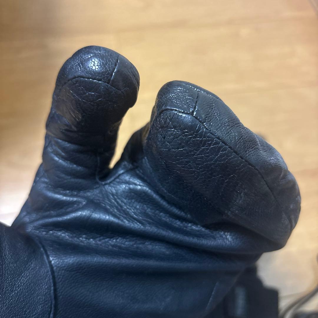 Hestra レザー ミトングローブ 黒