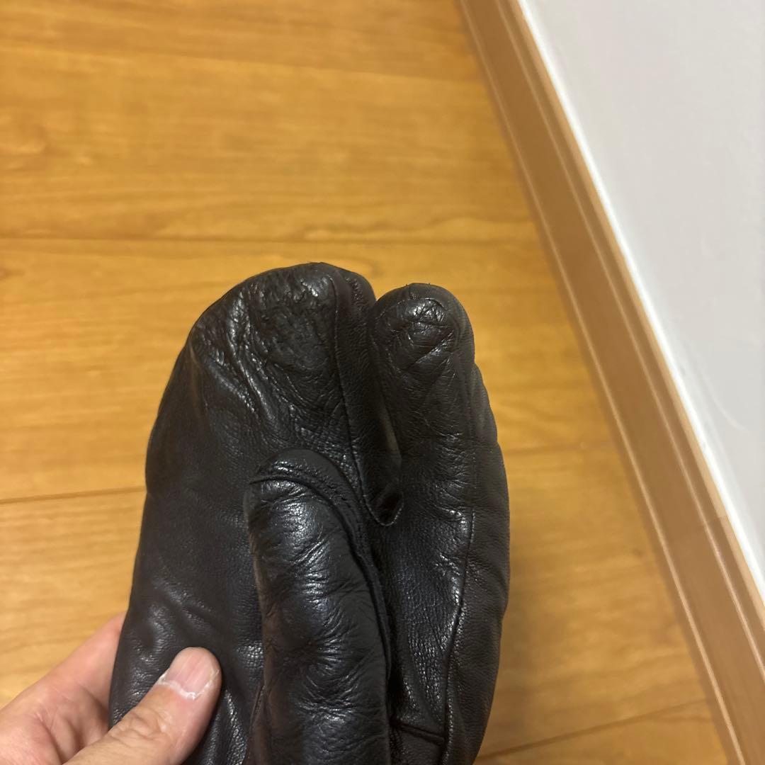 Hestra レザー ミトングローブ 黒