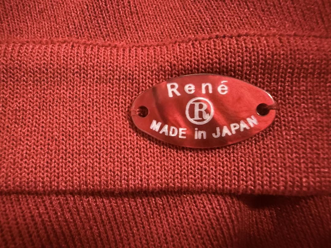 未使用級★Rene ルネ ボレロ 34 レッド ロゴプレート