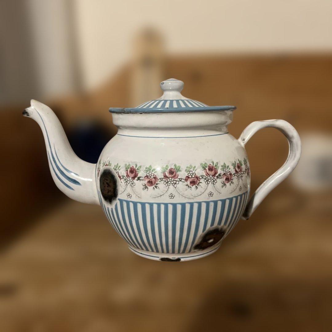 激レア　アンティーク　ローズガーランド　ティーポット