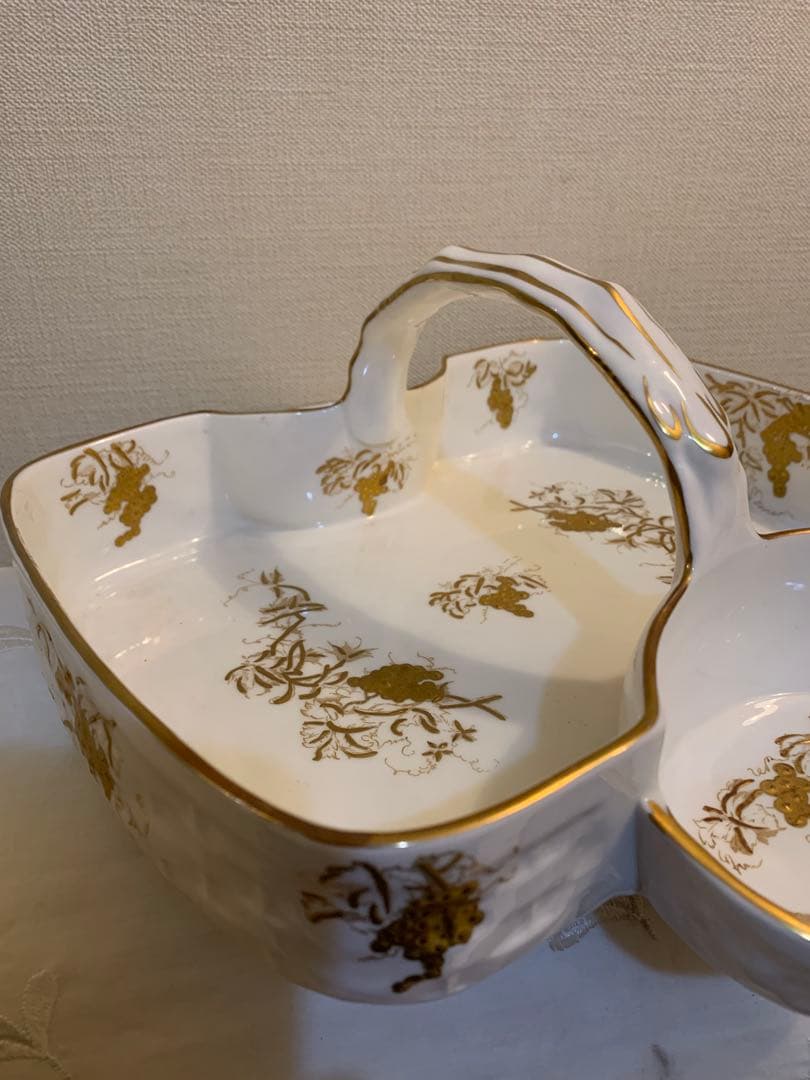 Hammersley ハマースレイ金彩盛絵　葡萄　豪華　バスケット、トレイ