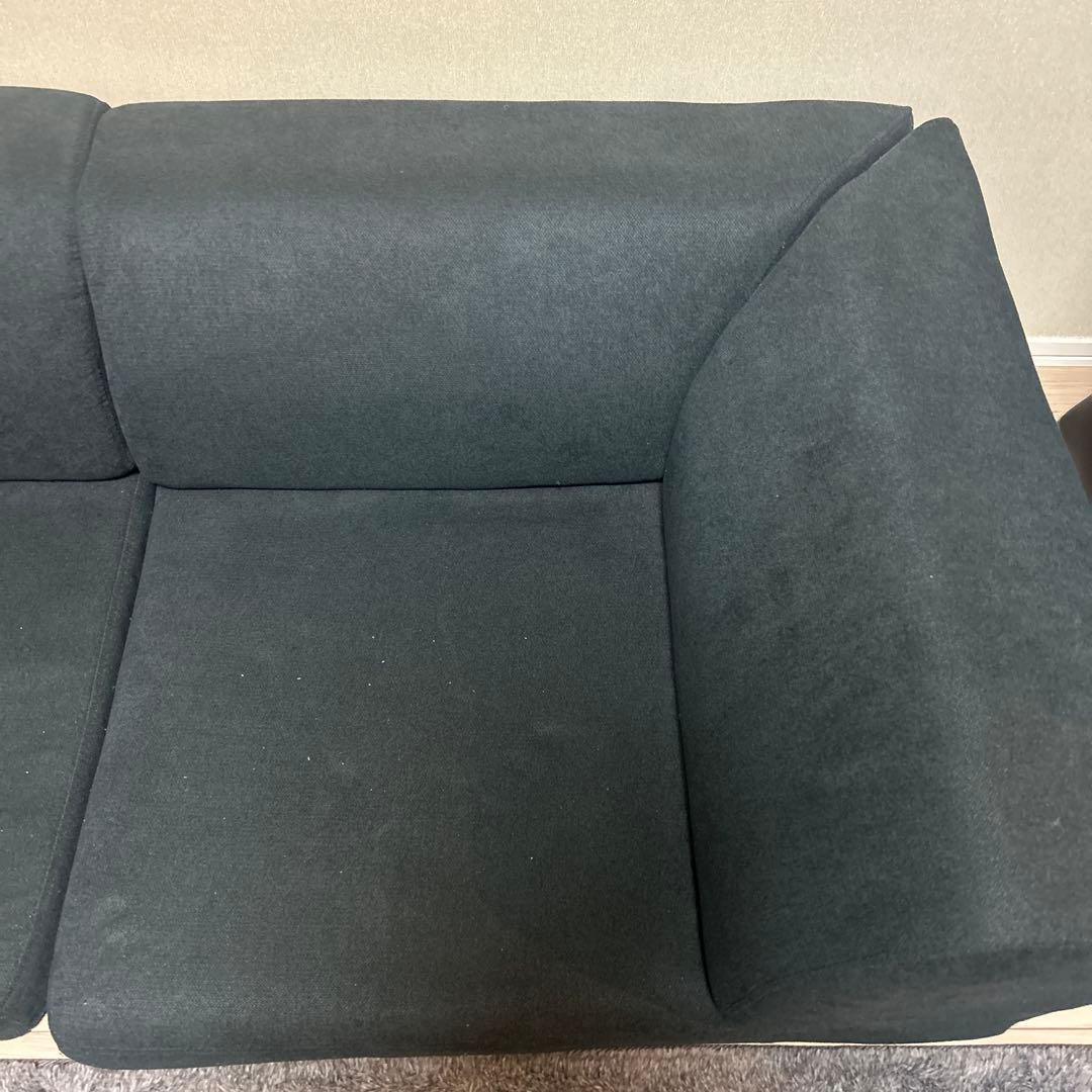 4人掛け　ローソファ　黒　ブラック