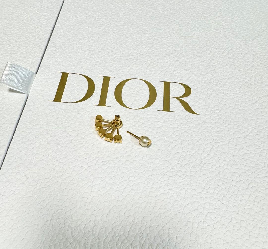 ディオール　Dior パール クリスタル ピアス(片耳のみ）