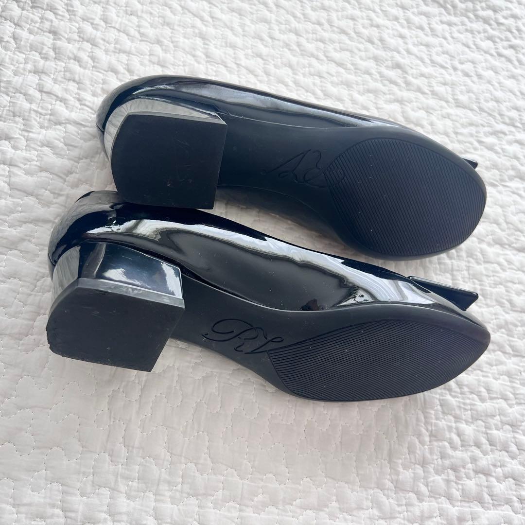 ロジェ ヴィヴィエ パテントレザー パンプス 38 ブラック バック