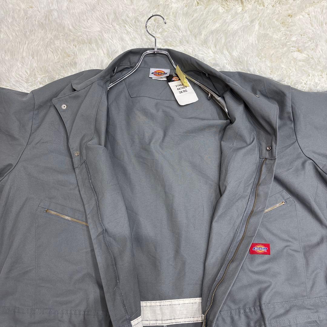 新品未使用 希少サイズ ディッキーズ オールインワン つなぎ グレー 3X