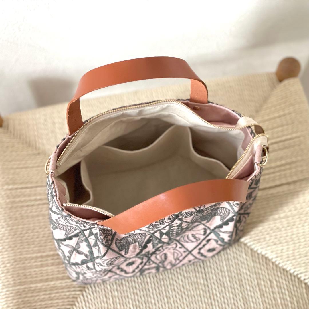 ⚮̈ミナペルホネン　symphony pink かくれんぼトート