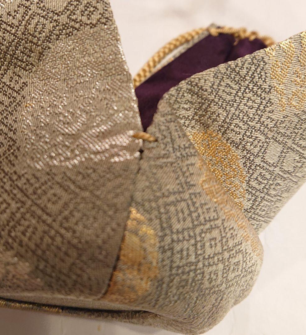 茶道具 織部 耳付 茶入 2代山口錠鐵 仕覆 共箱