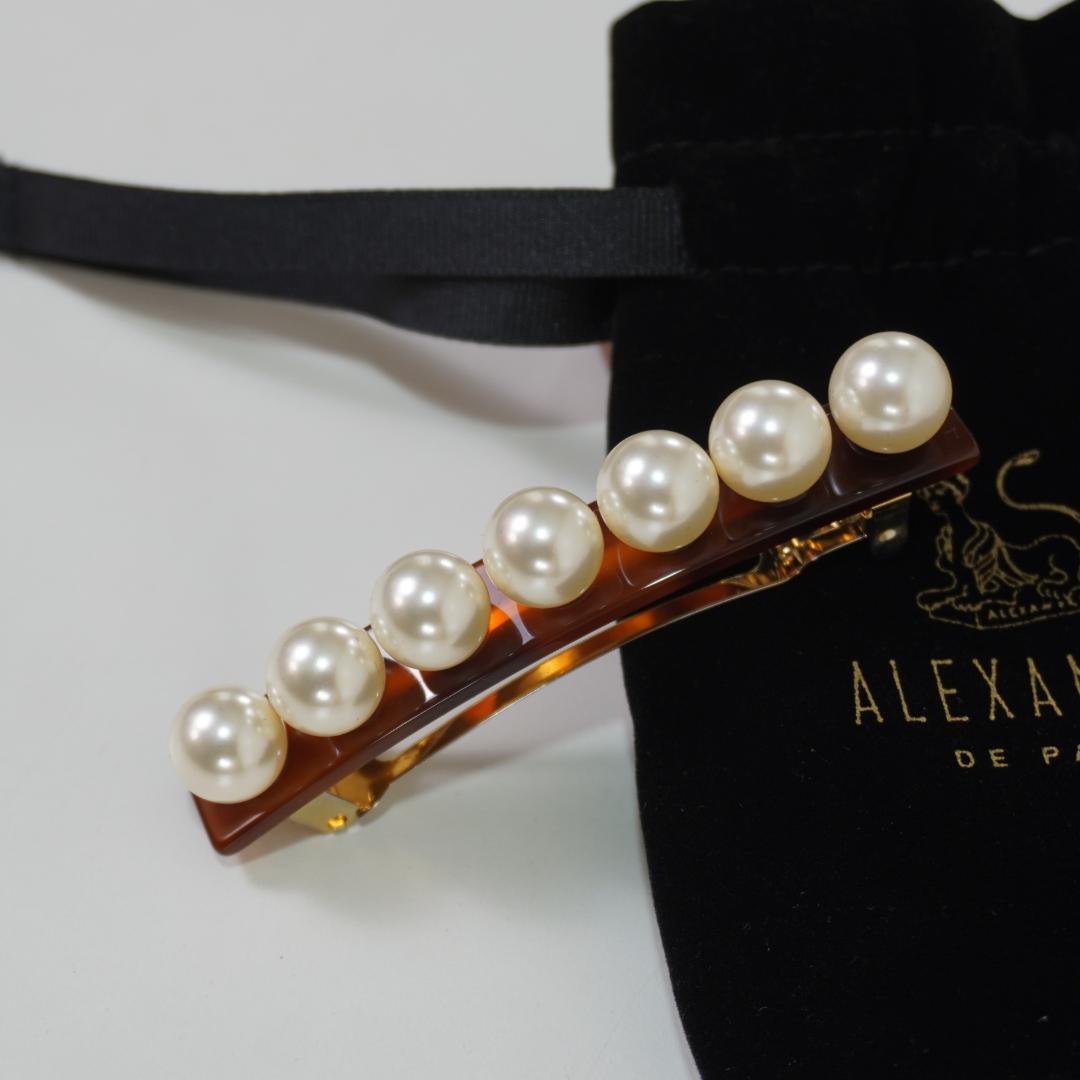 〇●ALEXANDRE DE PARI●〇アレクサンド　バレッタ　　パール装飾