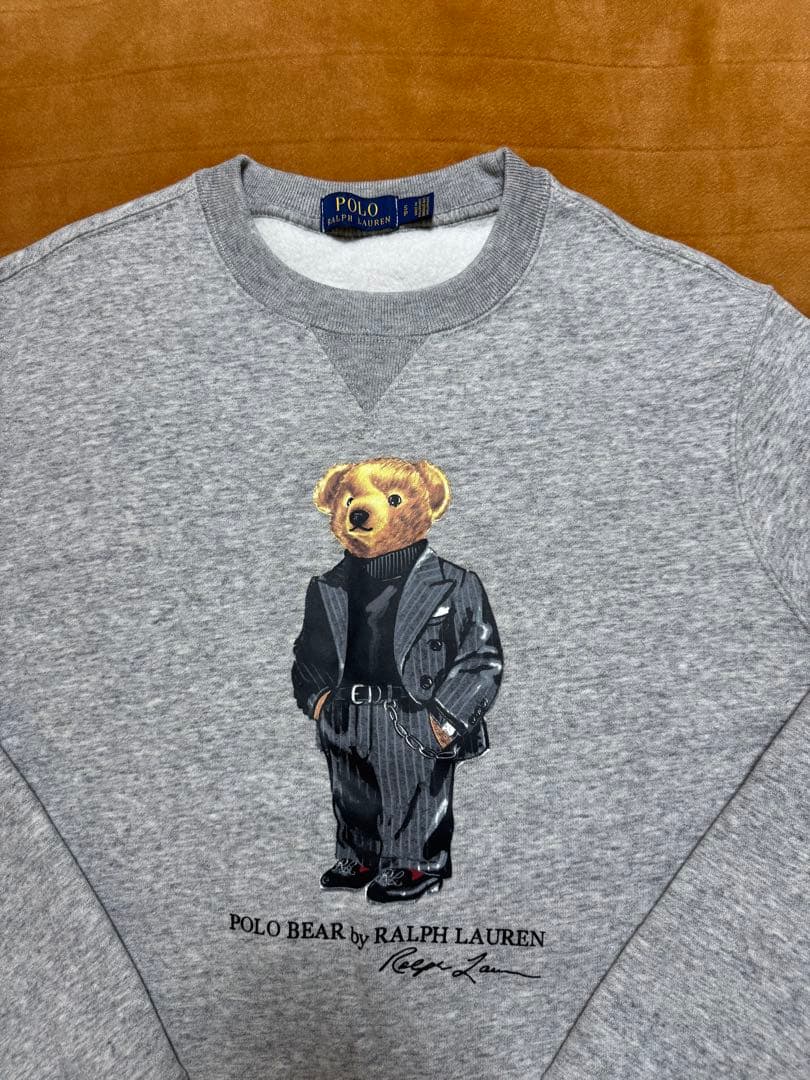 試着のみポロラルフローレン ポロベア スウェット グレー 裏起毛 トレーナー