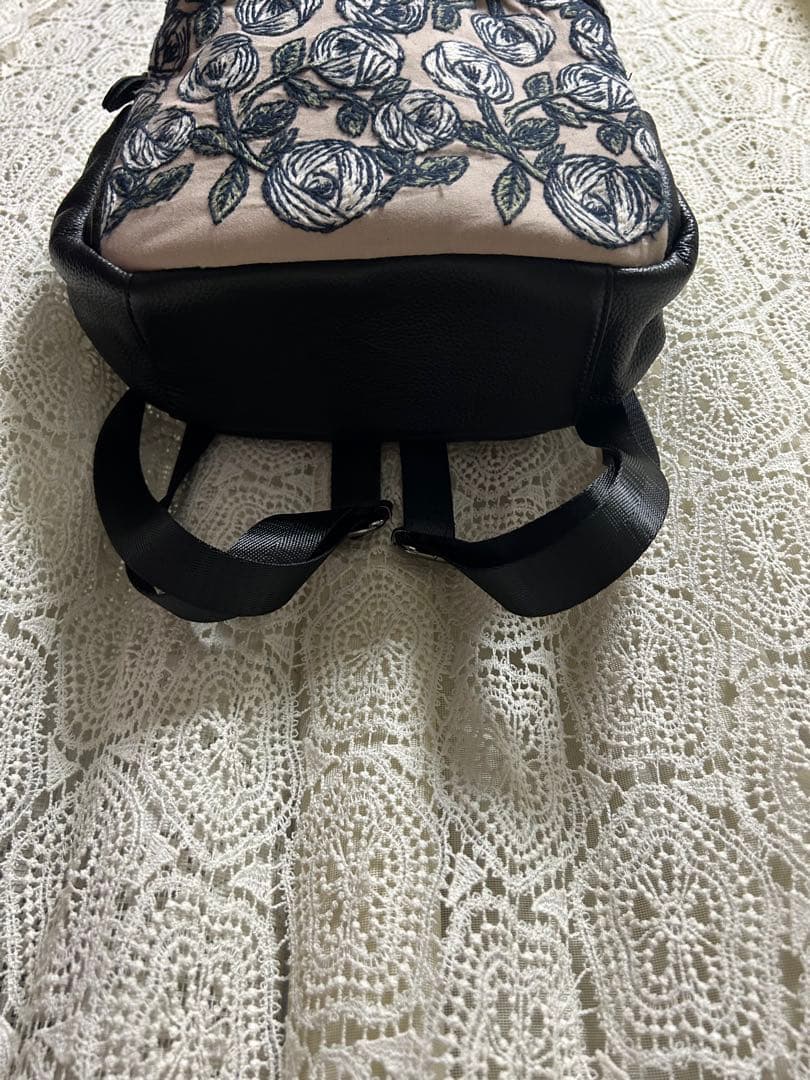 専用　　50909Eミナペルホネンハーフハンドメイド本革リュック rosy