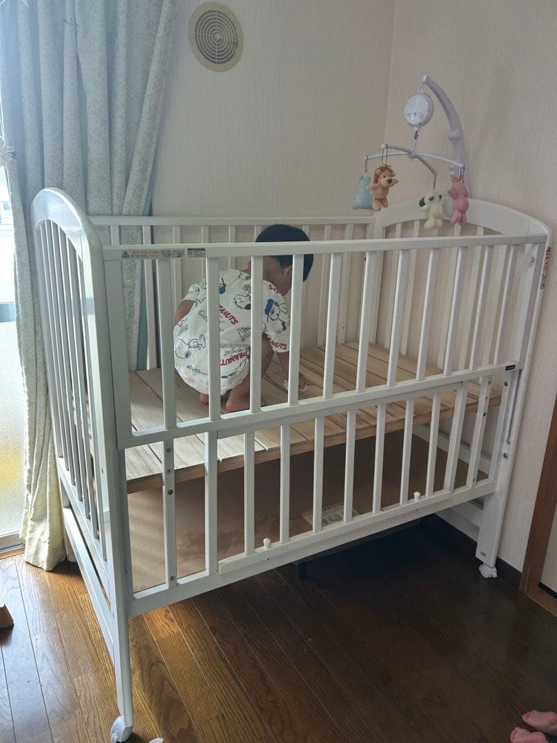 カトージ　KATOJI ベビーベッド ハイポジションベビーベッド アーチ