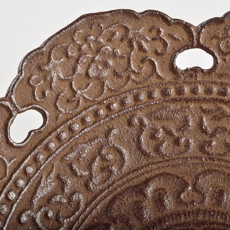 南部鉄器　鈴木盛久造　模中尊寺国宝　天蓋　茶托　五客　共箱　M　R5872