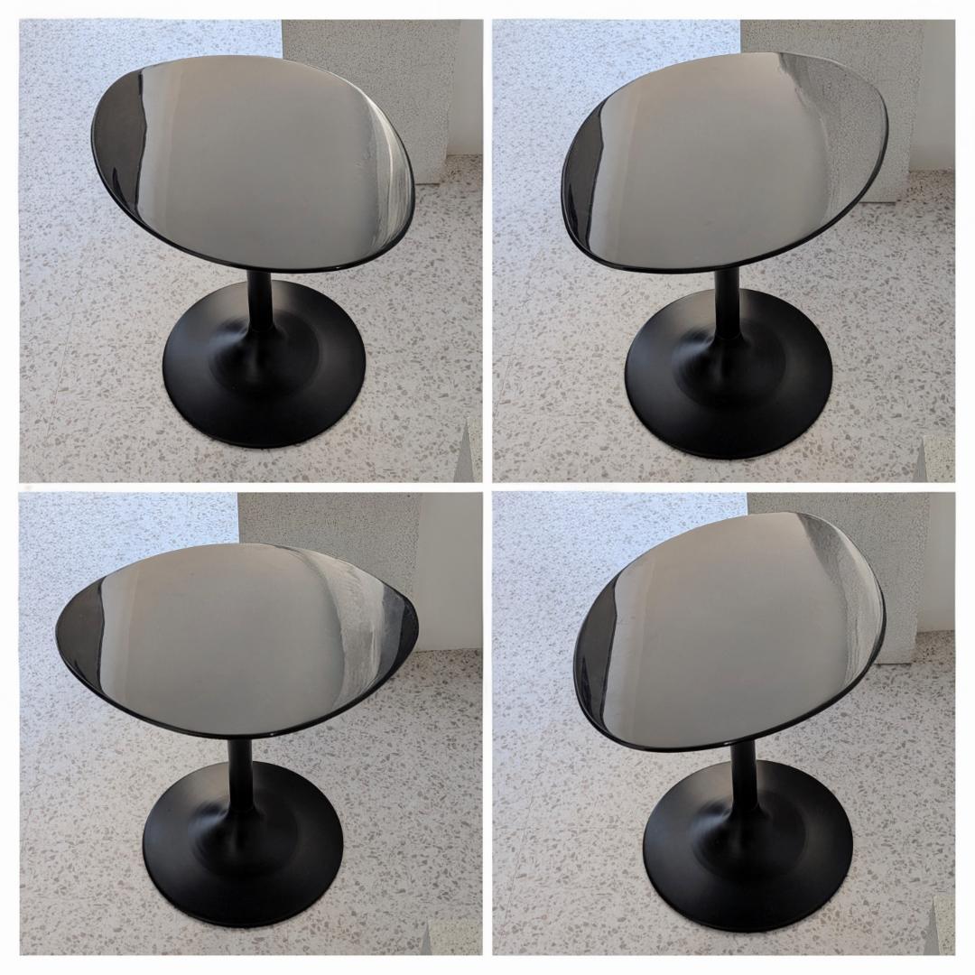 Used ペデスタル コーヒーテーブル 一本脚 ブラック Duplo 廃番 美品