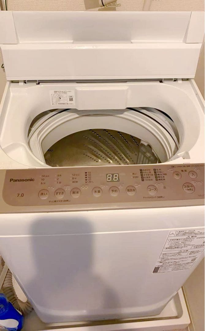 Yas様【95％新品】2023年購入Panasonic 全自動洗濯機 7kg