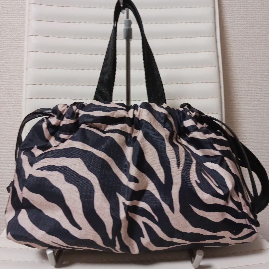 2740　レア　E/W CITY DREW STRING BAG　ゼブラ　未使用