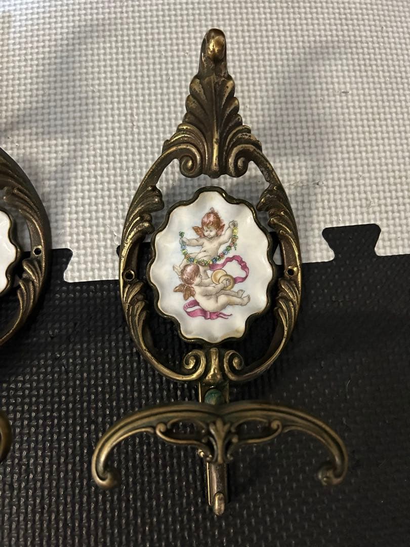 2個セット　アンティーク　ヴィンテージ　コート掛け　真鍮　ヨーロッパ